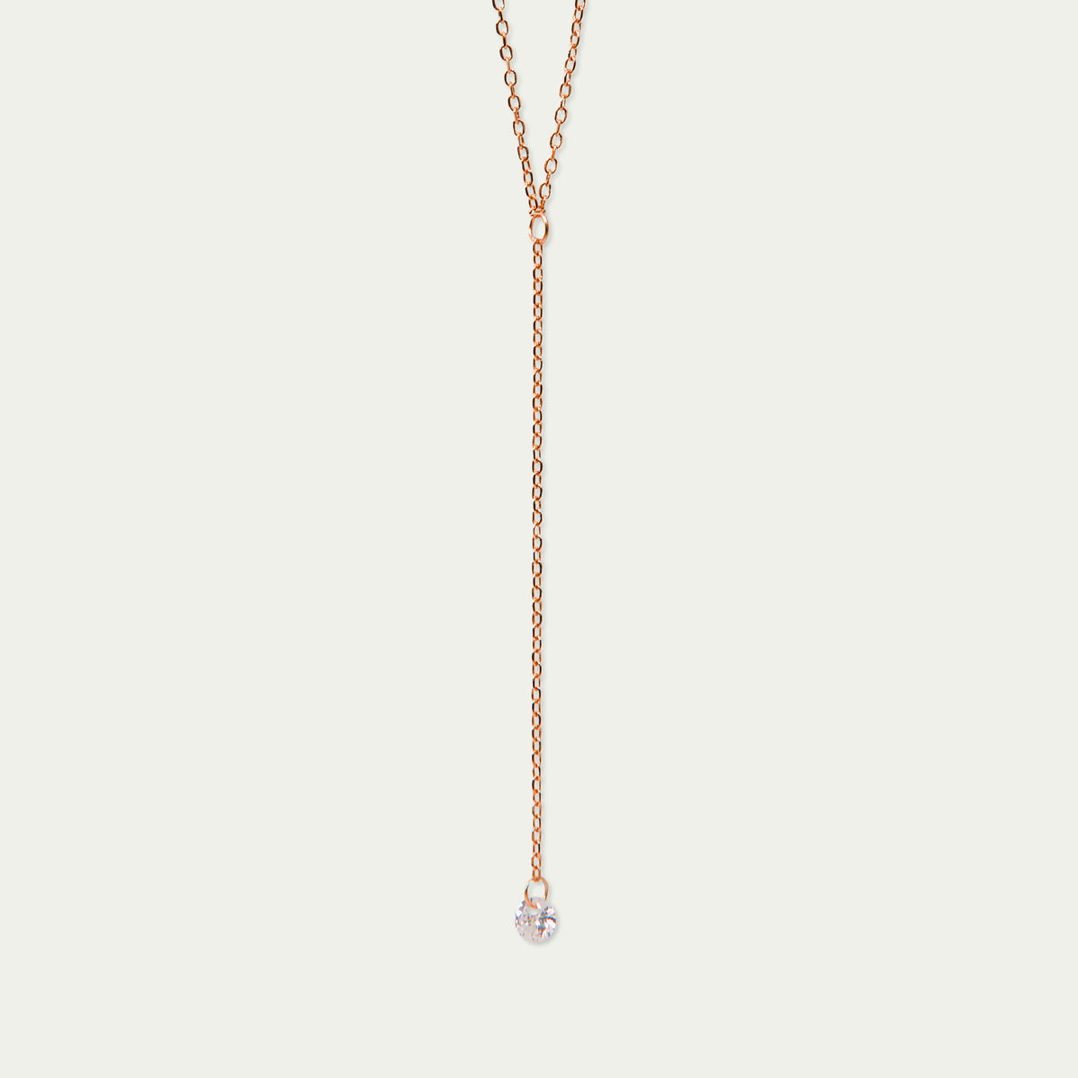 Halskette Y Pure mit Zirkonia – 925 Sterling Silber 18K Roségold vergoldet | Sucre Fine Jewelry