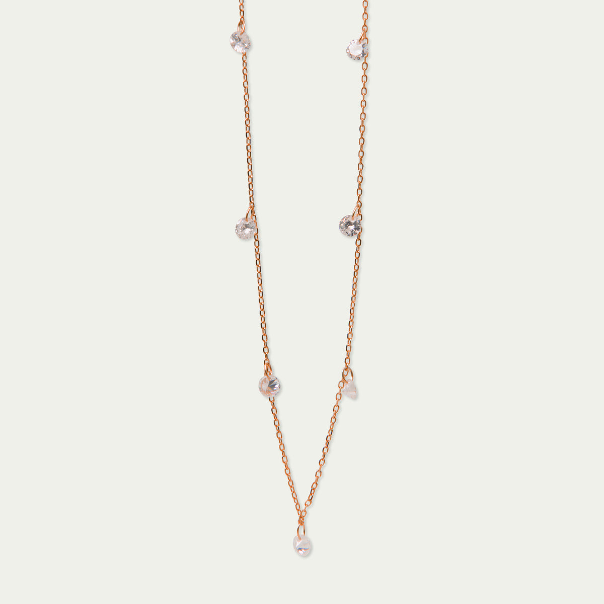 Halskette Pure Glam mit Zirkonia – 925 Sterling Silber 18K Roségold vergoldet | Sucre Fine Jewelry