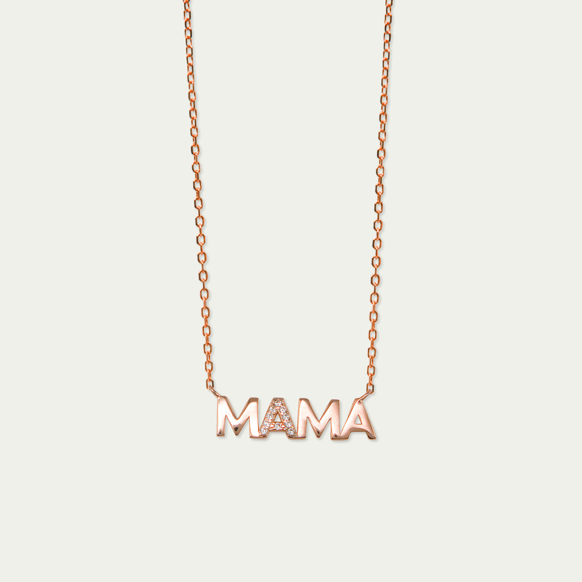 Halskette Mama – 925 Sterling Silber 18K Roségold vergoldet | Sucre Fine Jewelry
