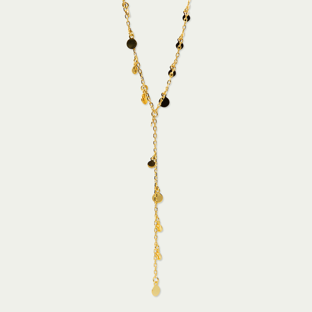 Halskette Y Sprinkle – 925 Sterling Silber 18K Gelbgold vergoldet | Sucre Fine Jewelry