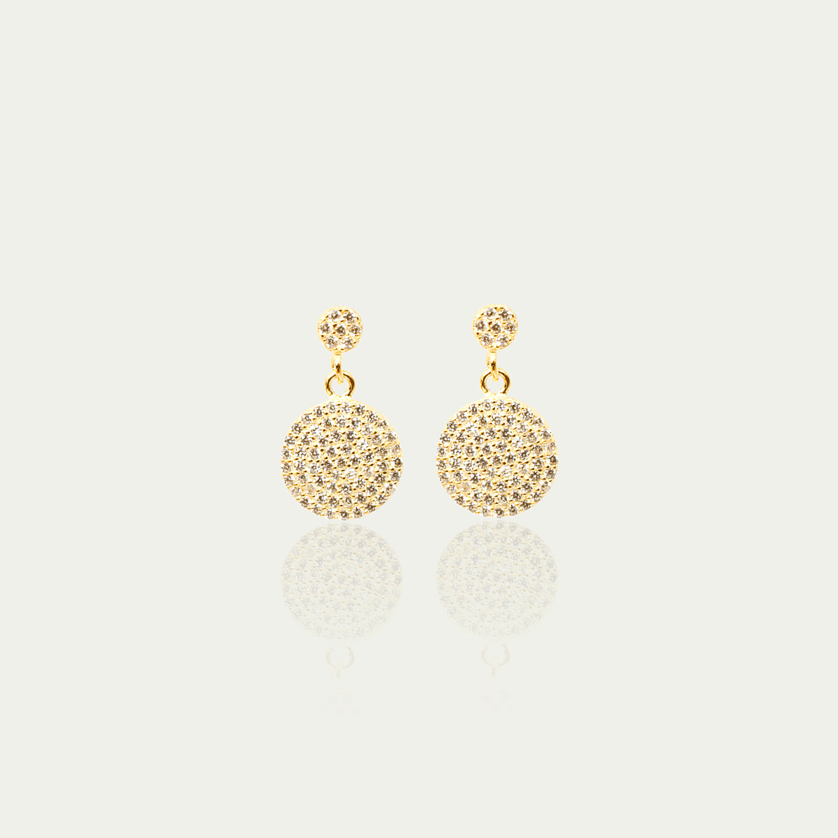Ohrstecker Pavé – 925 Sterling Silber 18K Gelbgold vergoldet | Sucre Fine Jewelry