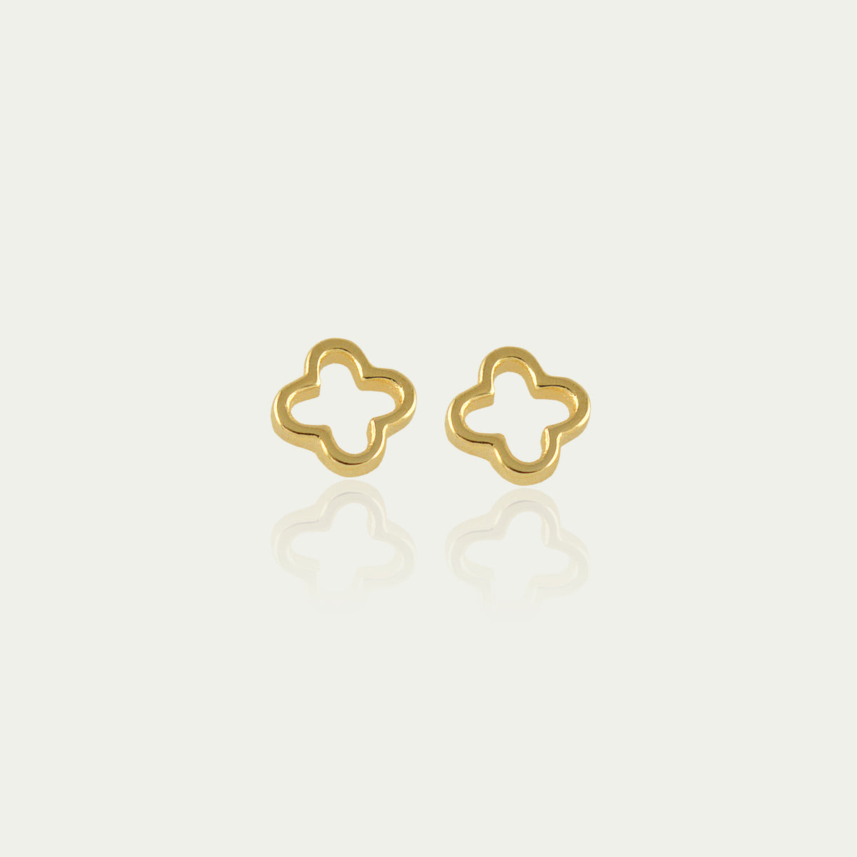 Ohrstecker Clover – 925 Sterling Silber 18K Gelbgold vergoldet | Sucre Fine Jewelry