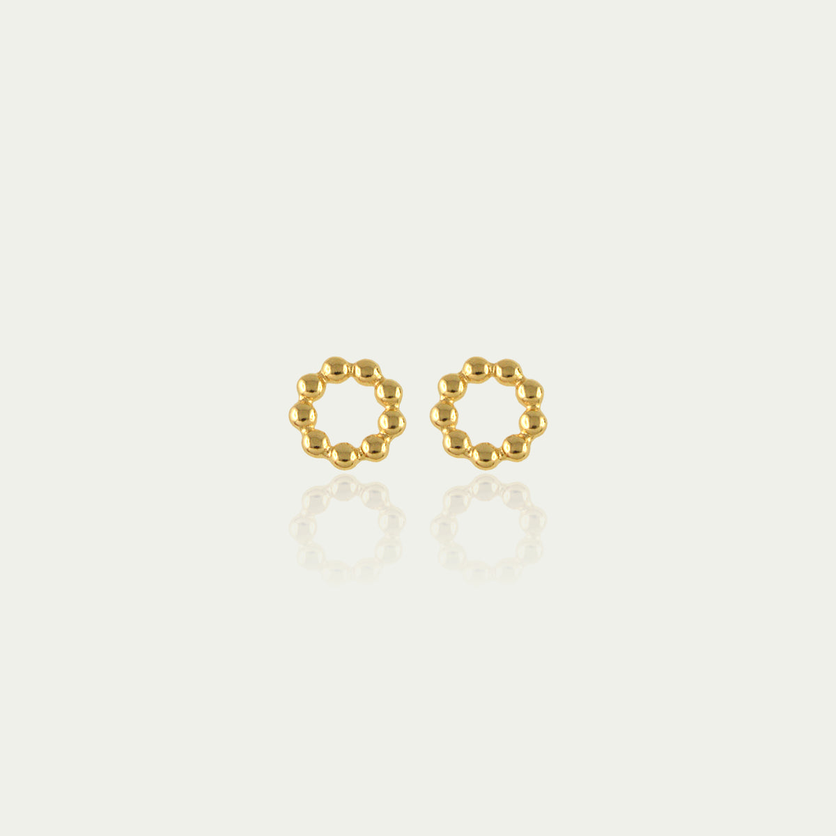 Ohrstecker Bubbles Circle – 925 Sterling Silber 18K Gelbgold vergoldet | Sucre Fine Jewelry