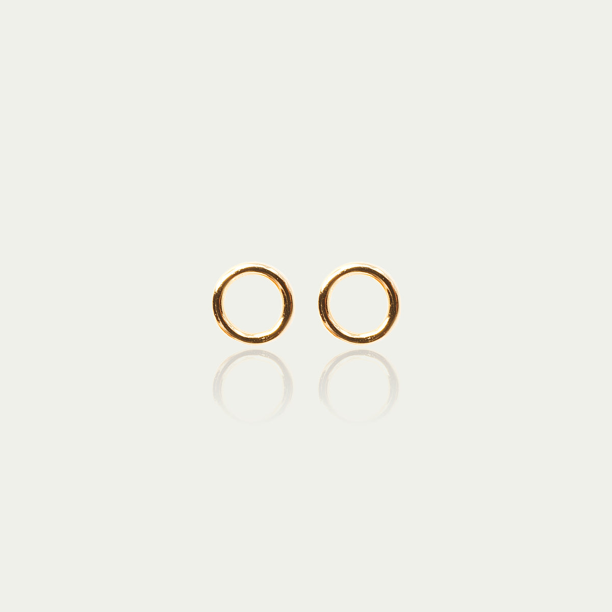 Ohrstecker Circle – 925 Sterling Silber 18K Gelbgold vergoldet | Sucre Fine Jewelry