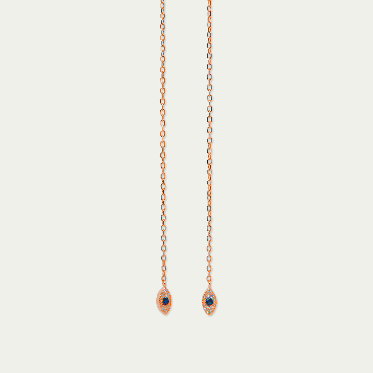 Ohrhänger Evil Eye – 925 Sterling Silber 18K Roségold vergoldet | Sucre Fine Jewelry