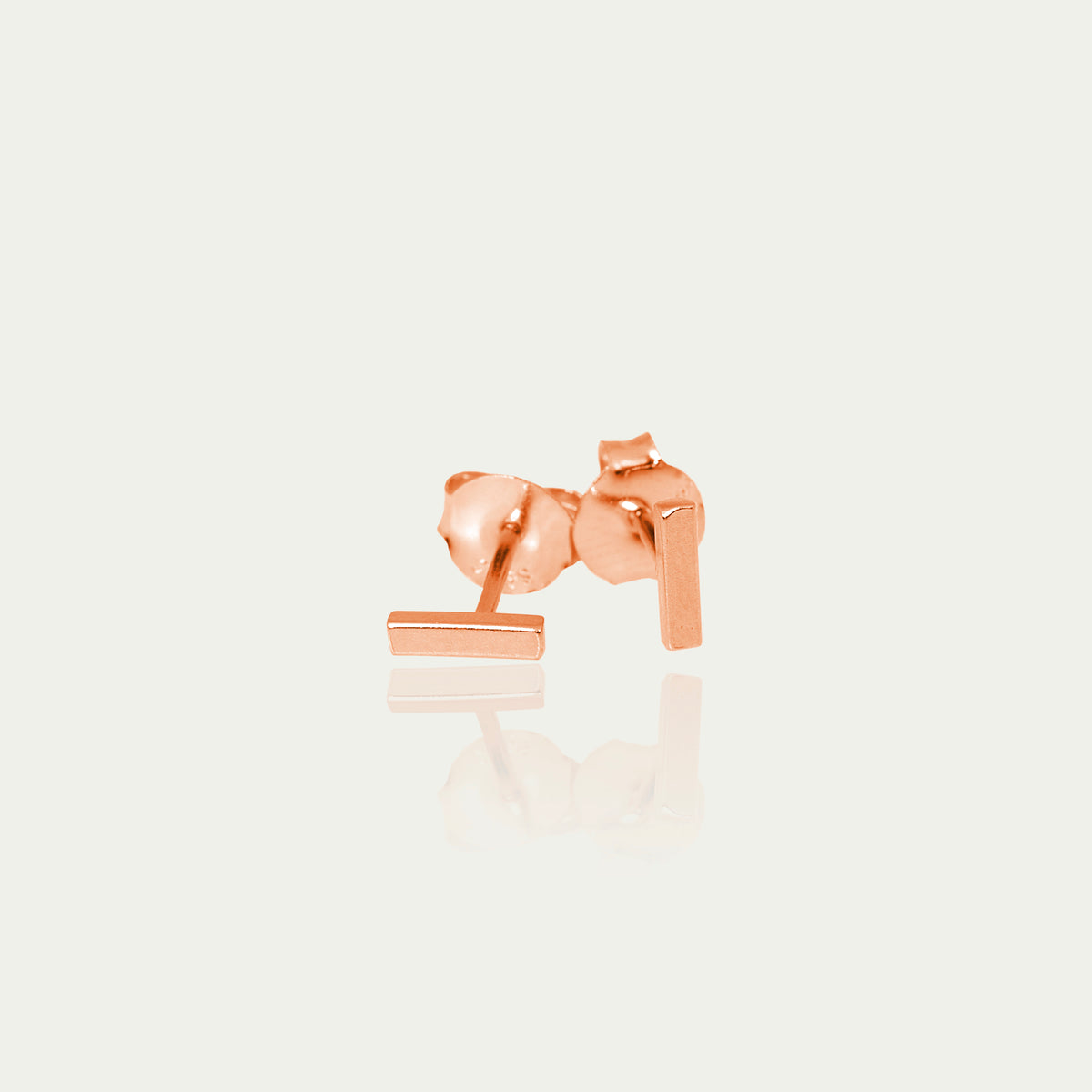 Ohrstecker Mini Bar – 925 Sterling Silber 18K Roségold vergoldet | Sucre Fine Jewelry