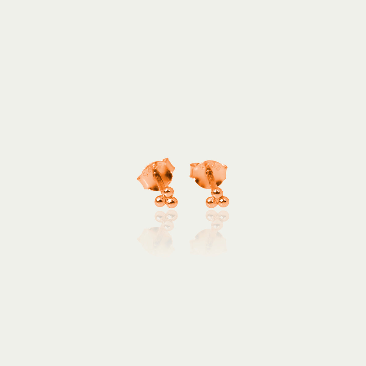 Ohrstecker Mini Bubbles Triangle – 925 Sterling Silber 18K Roségold vergoldet | Sucre Fine Jewelry