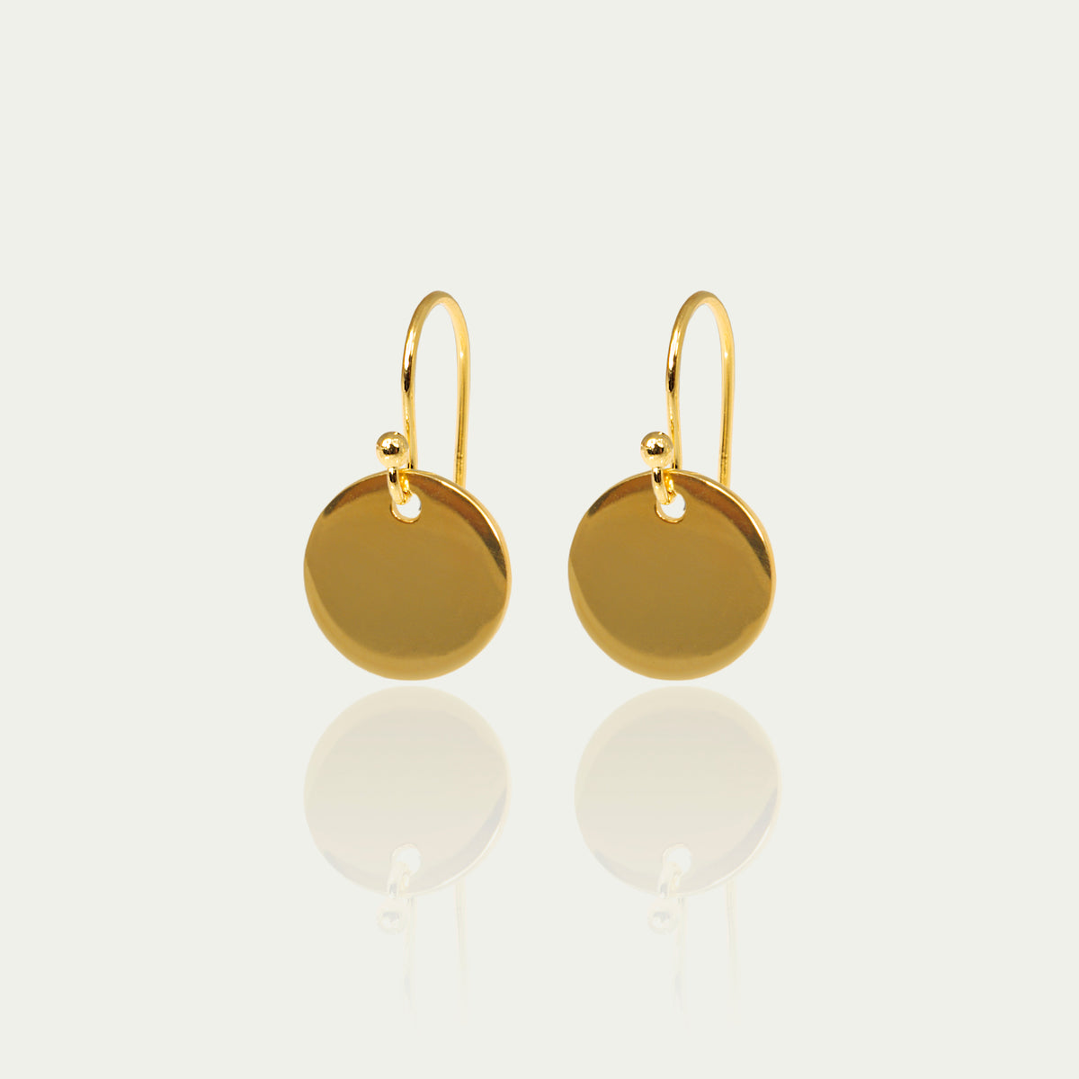 Ohrhänger Coin – 925 Sterling Silber 18K Gelbgold vergoldet | Sucre Fine Jewelry