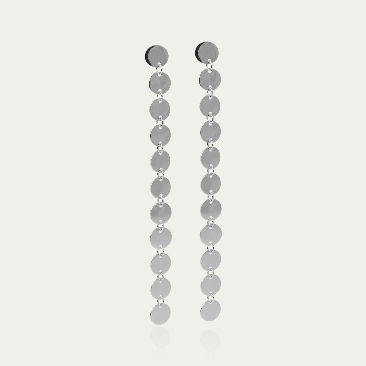 Ohrhänger Mini Coin Line – 925 Sterling Silber | Sucre Fine Jewelry