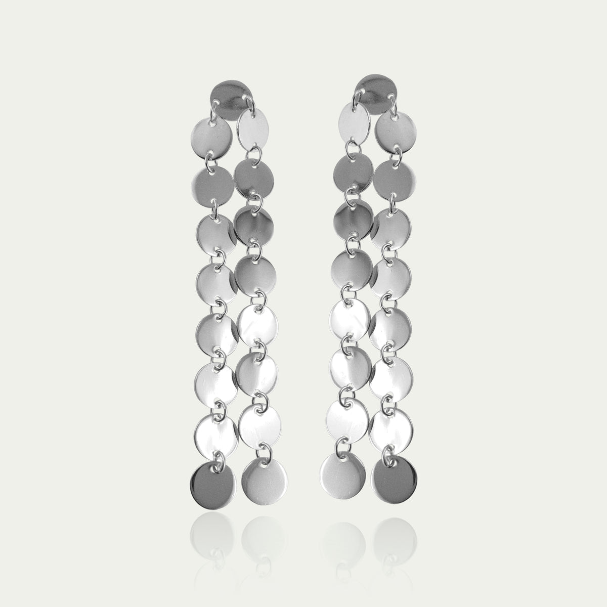 Ohrhänger Mini Coin Double – 925 Sterling Silber | Sucre Fine Jewelry