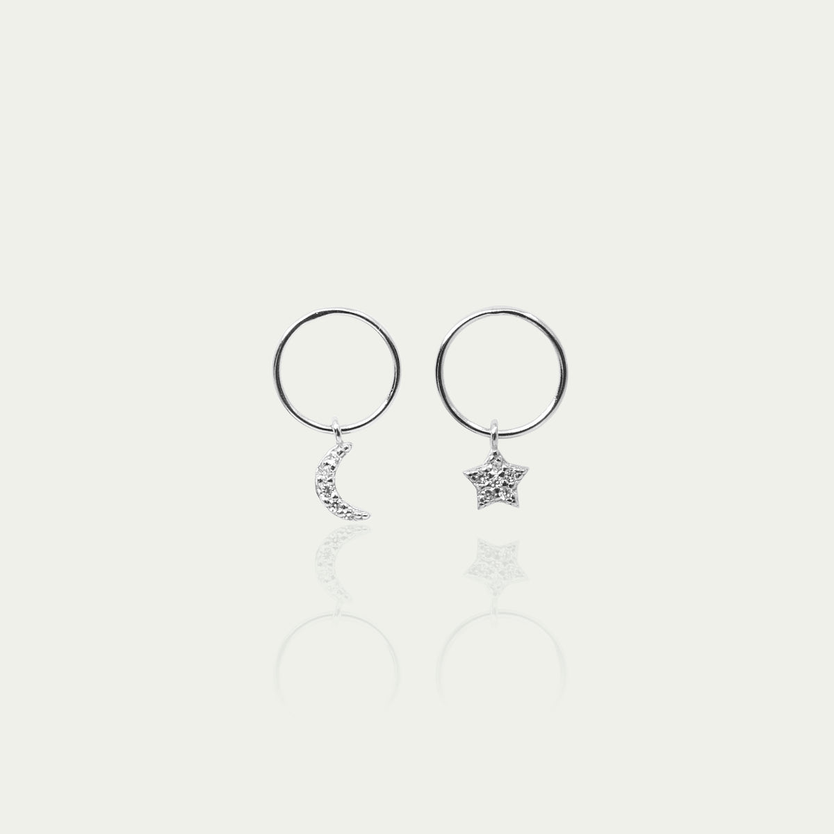 Ohrstecker Mond und Stern – 925 Sterling Silber | Sucre Fine Jewelry