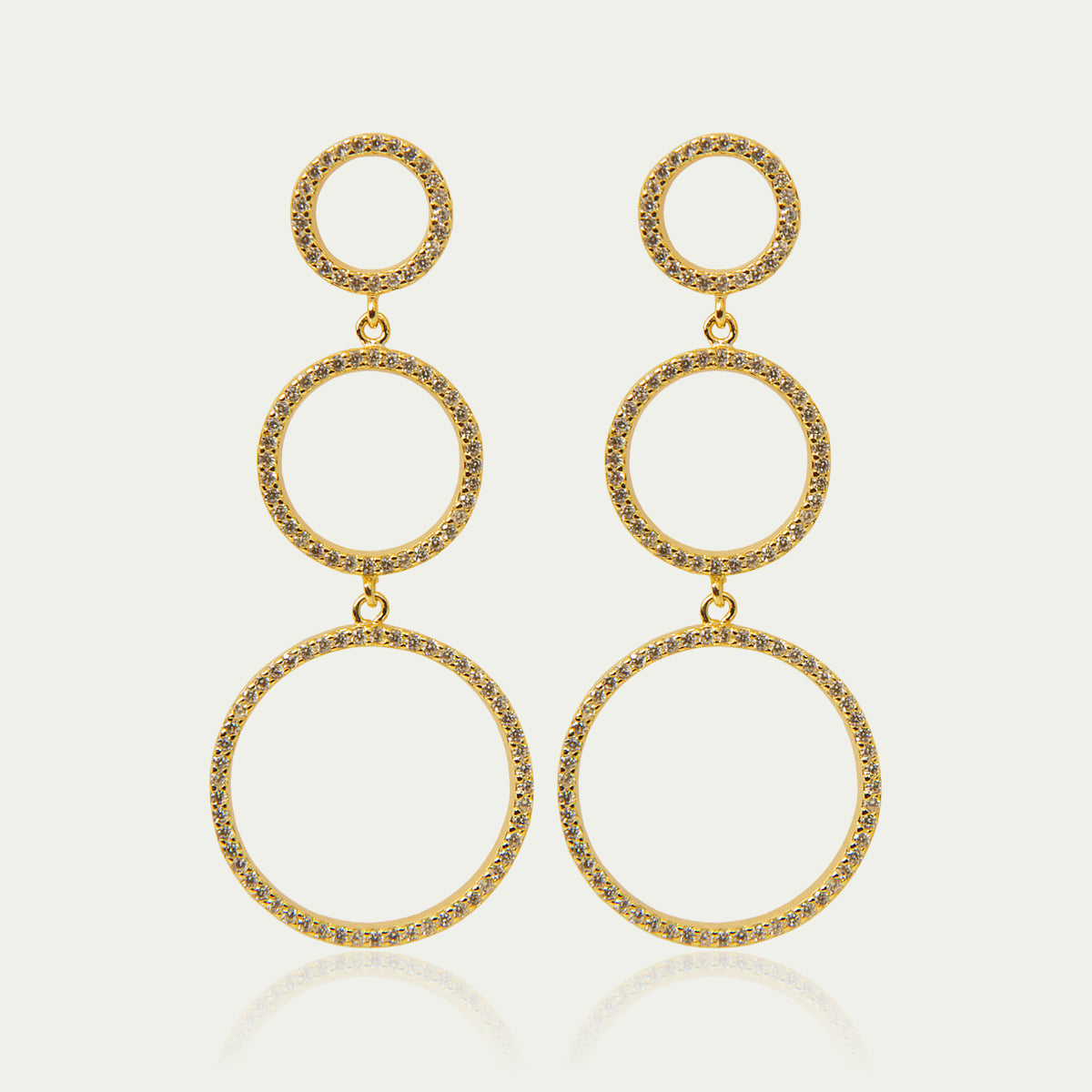 Ohrhänger Circles – 925 Sterling Silber 18K Gelbgold vergoldet | Sucre Fine Jewelry
