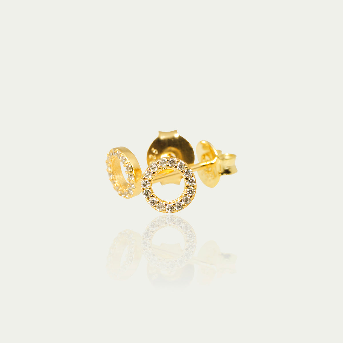Ohrstecker Mini Circle – 925 Sterling Silber 18K Gelbgold vergoldet | Sucre Fine Jewelry