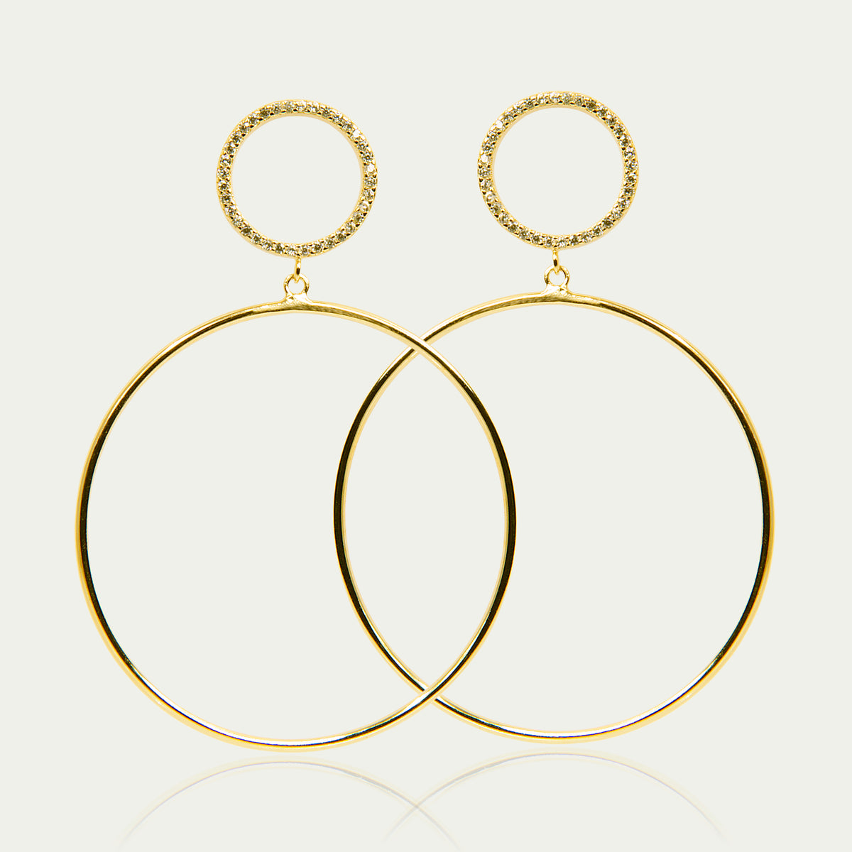 Ohrhänger Big Circle – 925 Sterling Silber 18K Gelbgold vergoldet | Sucre Fine Jewelry