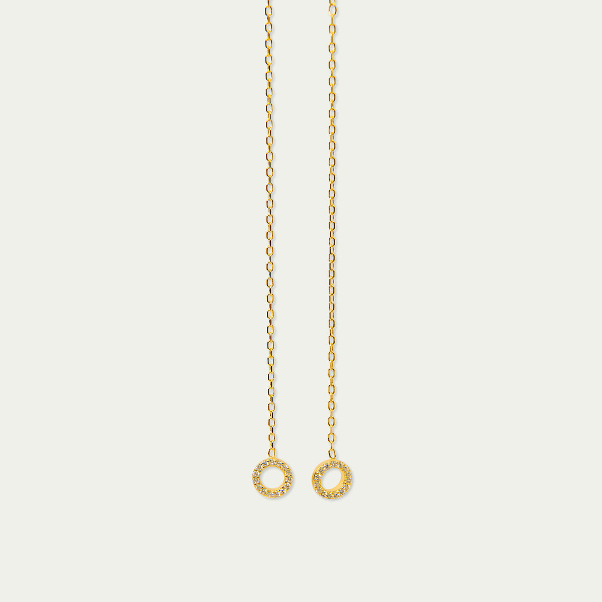 Ohrhänger Mini Circle, Gelbgold vergoldet