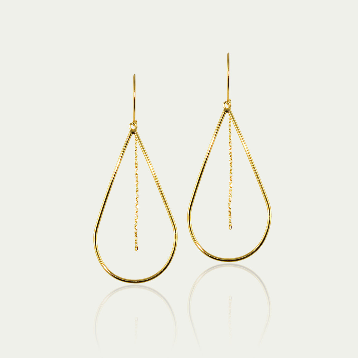 Ohrhänger Big Drop – 925 Sterling Silber 18K Gelbgold vergoldet | Sucre Fine Jewelry