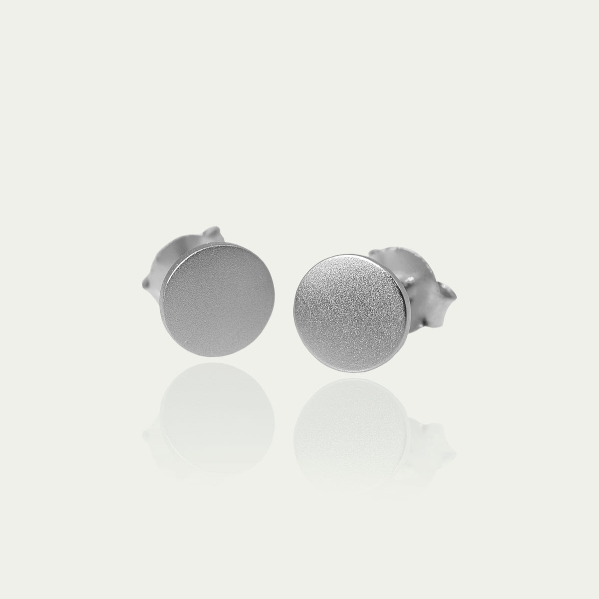 Ohrstecker Frosted Coin – 925 Sterling Silber | Sucre Fine Jewelry