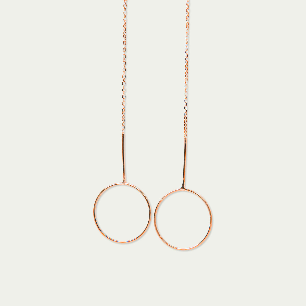 Ohrhänger Basic Circle – 925 Sterling Silber 18K Roségold vergoldet | Sucre Fine Jewelry