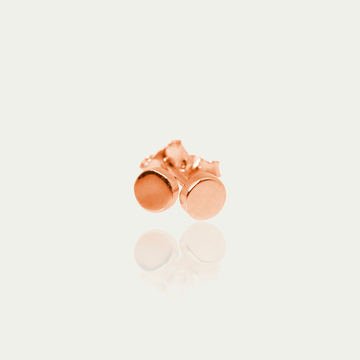 Ohrstecker Mini Disc – 925 Sterling Silber 18K Roségold vergoldet | Sucre Fine Jewelry