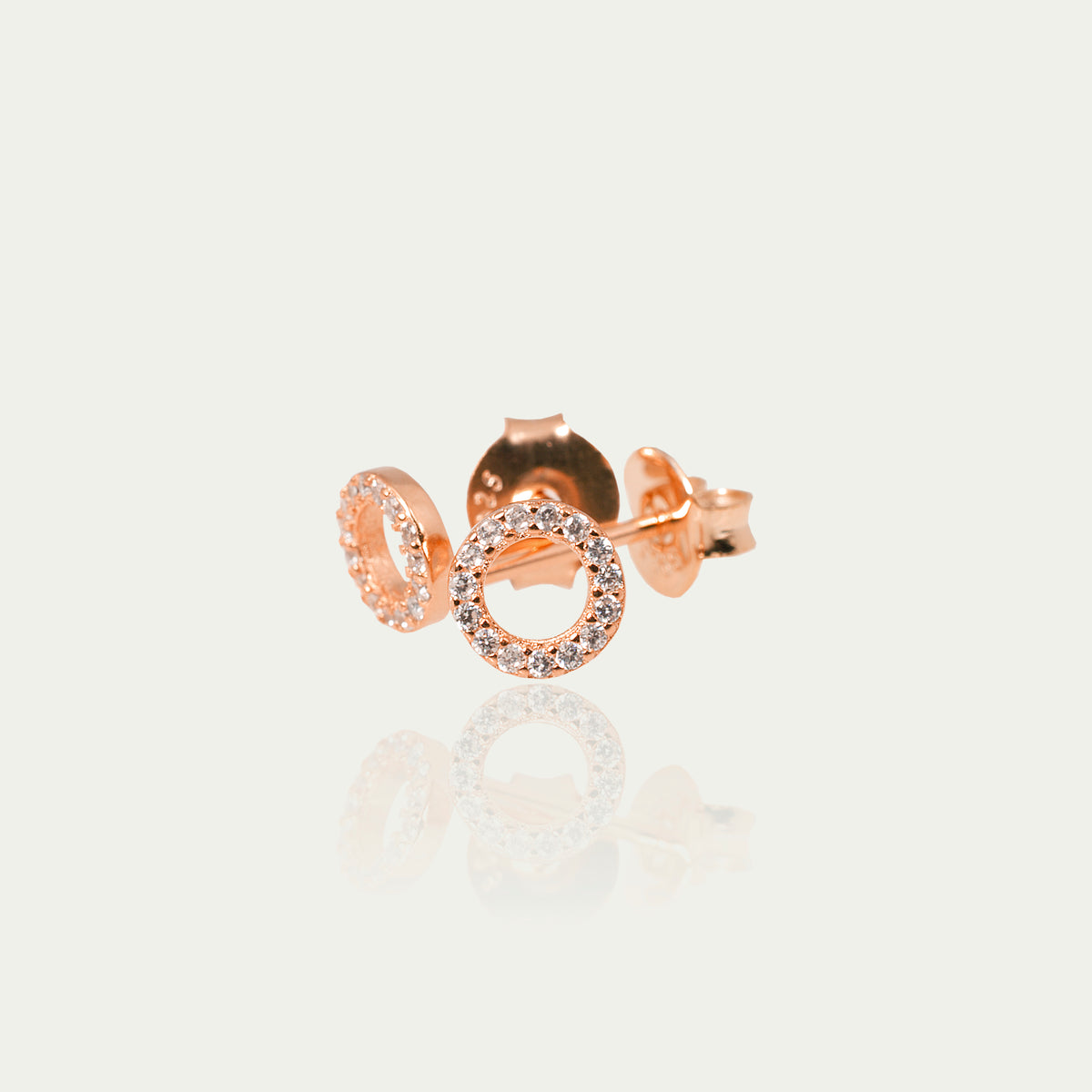 Ohrstecker Mini Circle – 925 Sterling Silber 18K Roségold vergoldet | Sucre Fine Jewelry