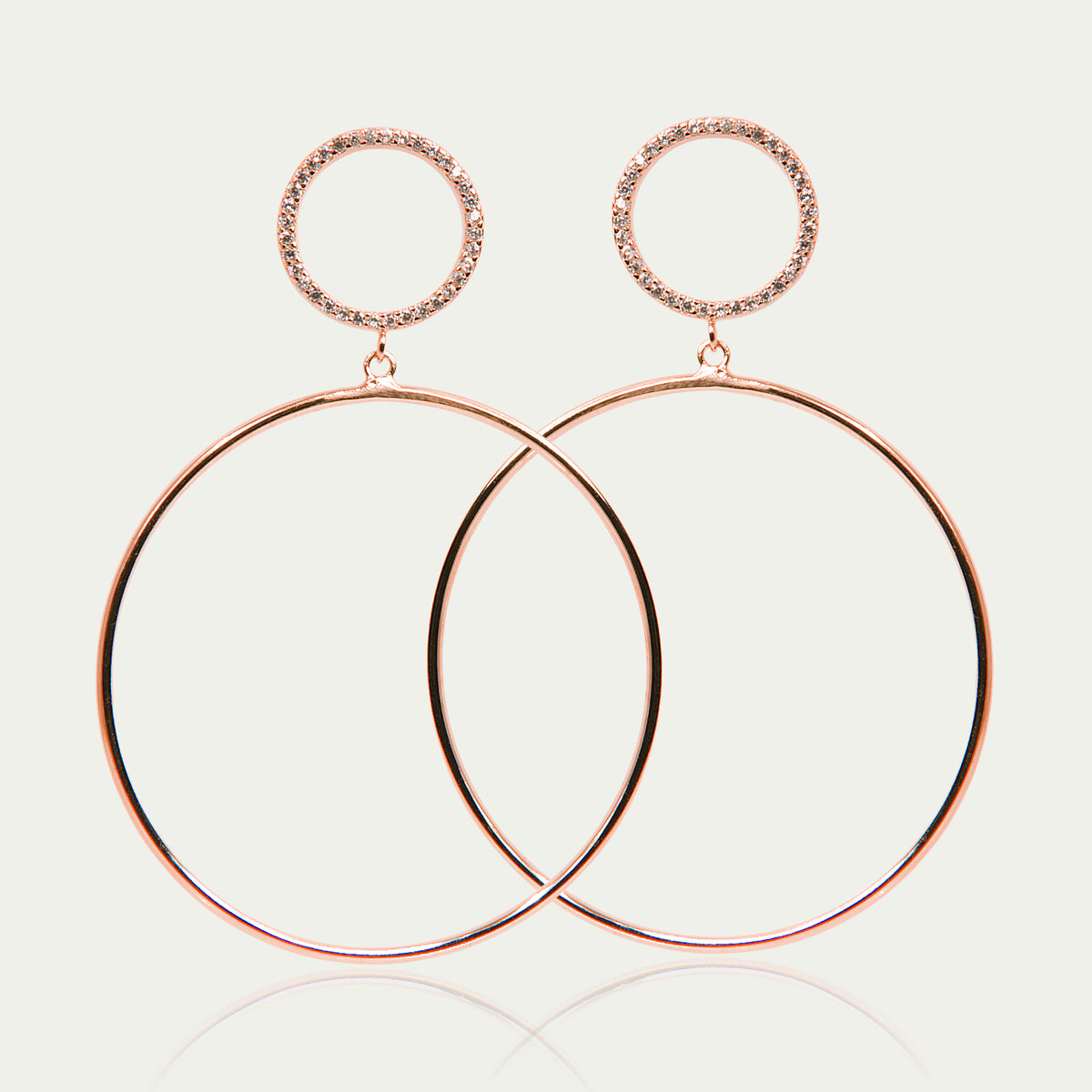Ohrhänger Big Circle – 925 Sterling Silber 18K Roségold vergoldet | Sucre Fine Jewelry