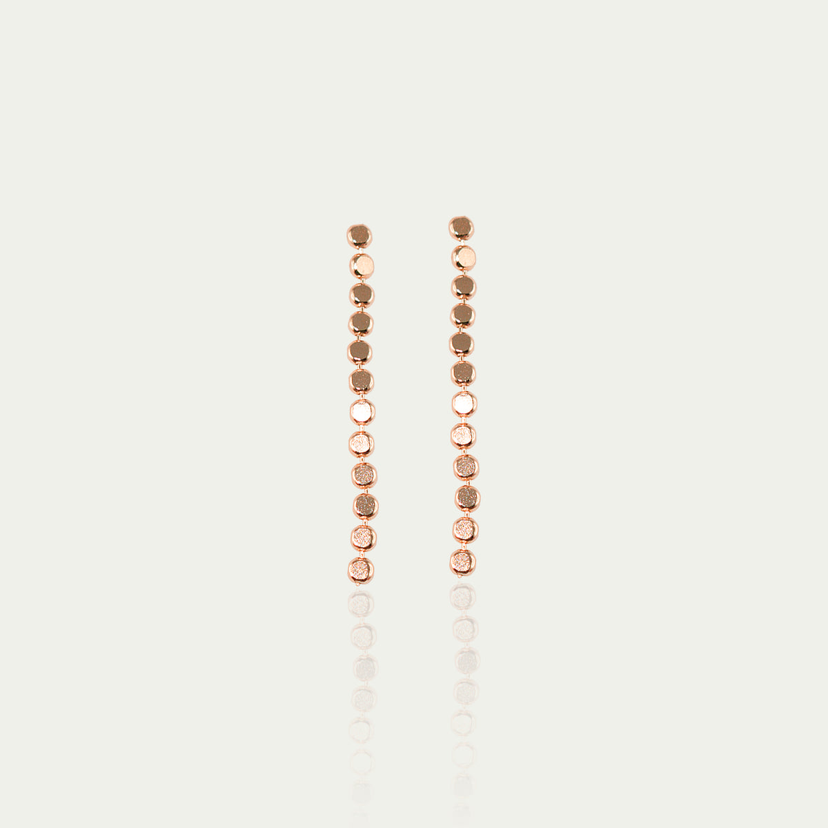 Ohrhänger Bubble Line – 925 Sterling Silber 18K Roségold vergoldet | Sucre Fine Jewelry