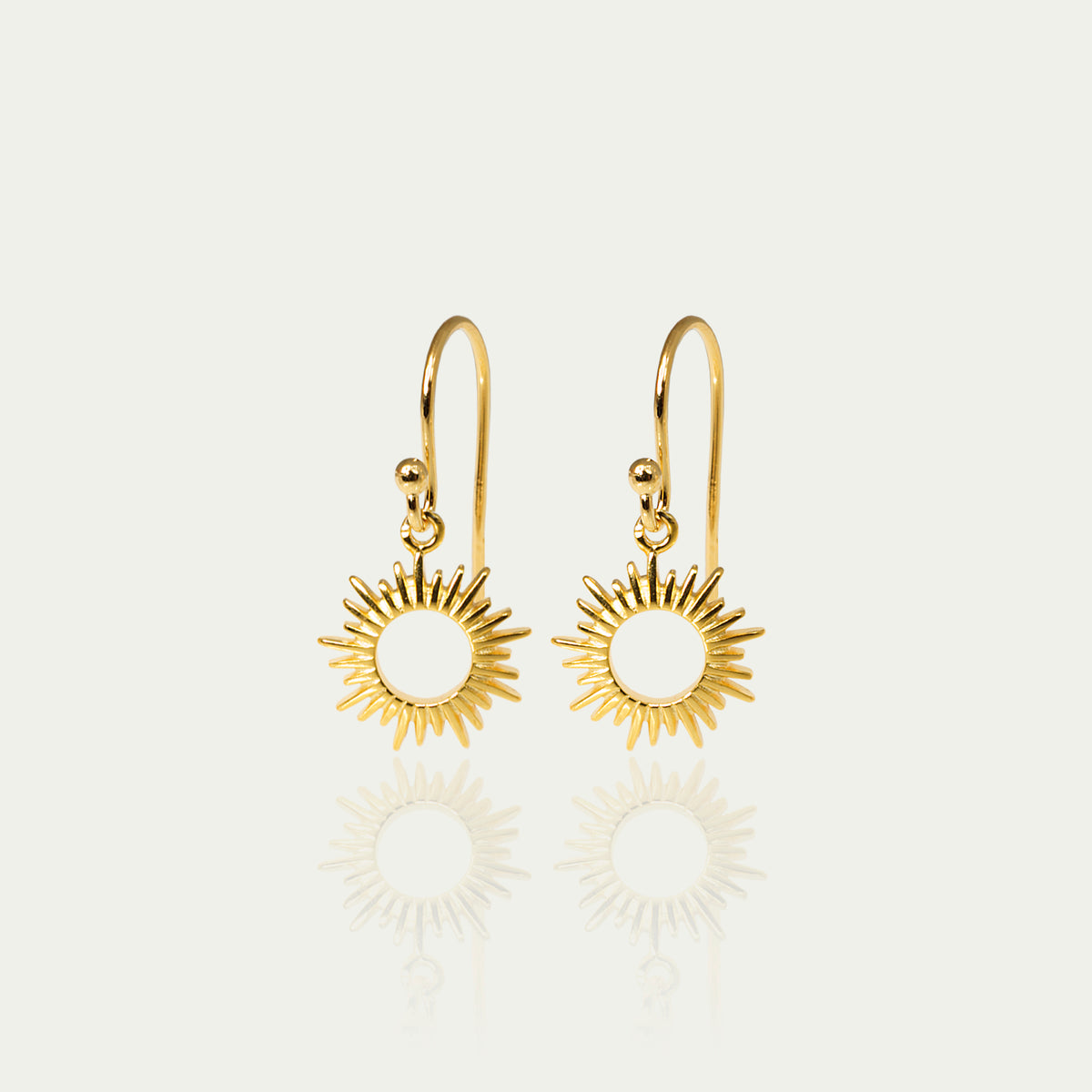 Ohrhänger Sun – 925 Sterling Silber 18K Gelbgold vergoldet | Sucre Fine Jewelry