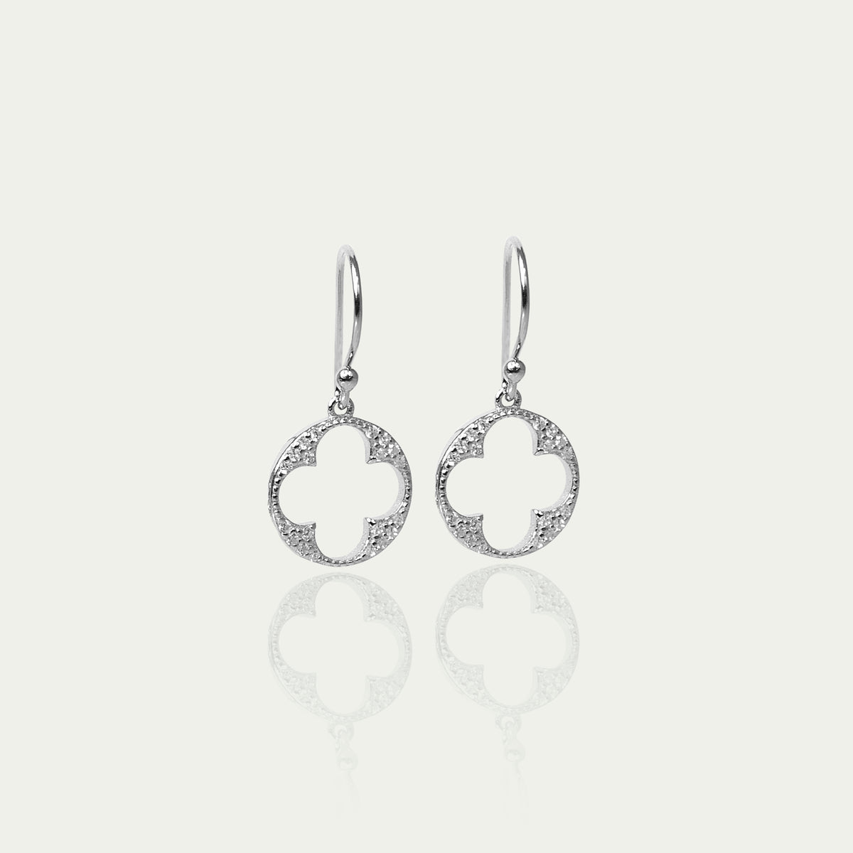 Ohrhänger Big Shiny Clover – 925 Sterling Silber | Sucre Fine Jewelry