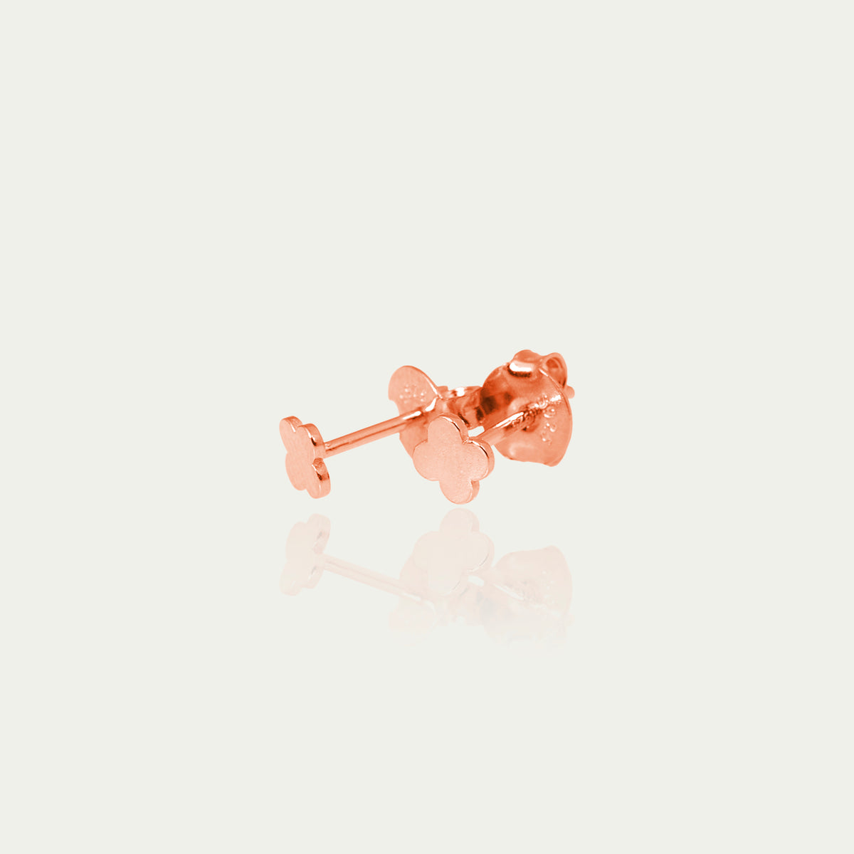 Ohrstecker Mini Clover – 925 Sterling Silber 18K Roségold vergoldet | Sucre Fine Jewelry