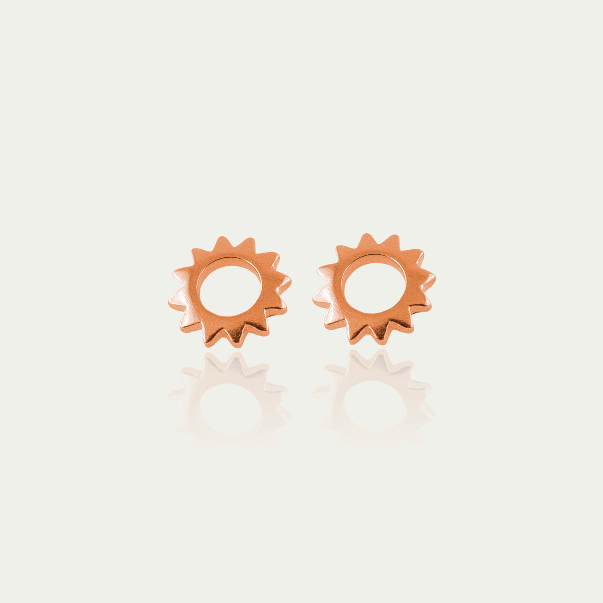 Ohrstecker Sun – 925 Sterling Silber 18K Roségold vergoldet | Sucre Fine Jewelry
