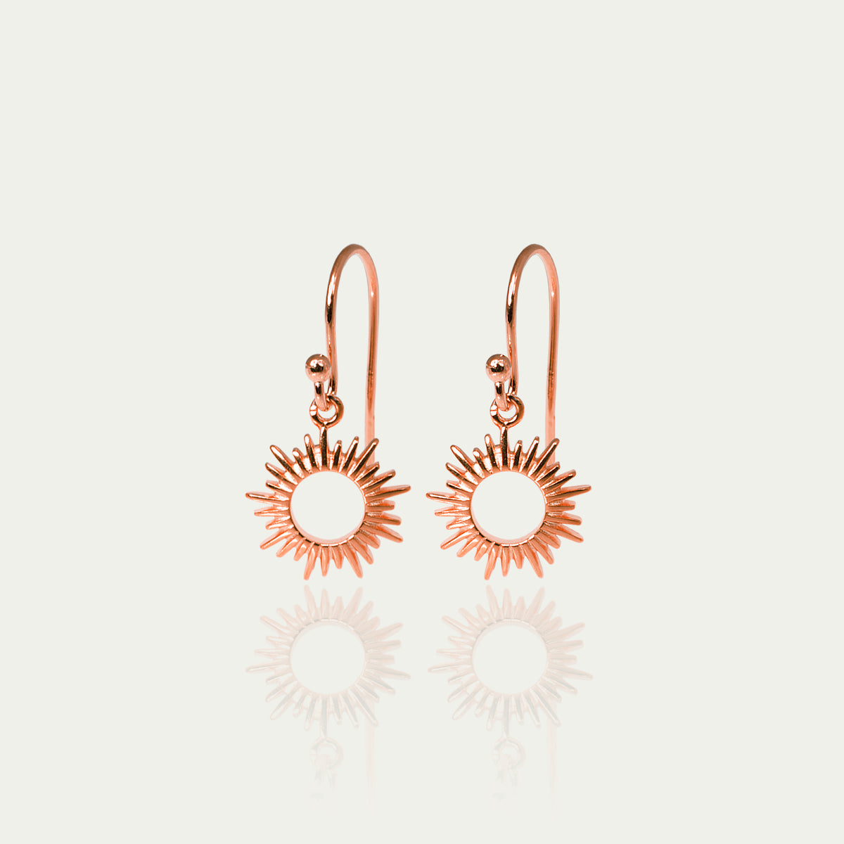 Ohrhänger Sun – 925 Sterling Silber 18K Roségold vergoldet | Sucre Fine Jewelry
