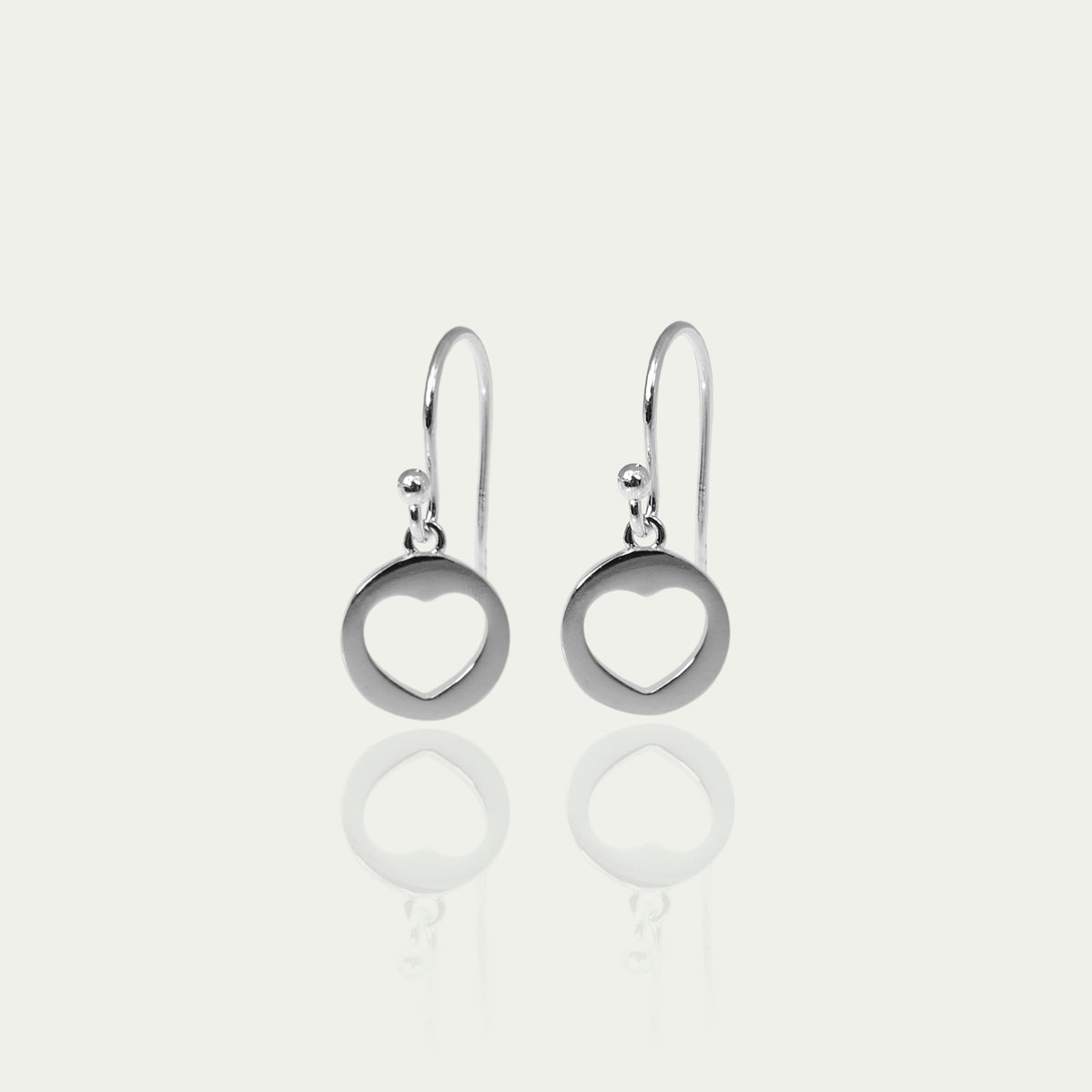 Ohrhänger Disc Heart – 925 Sterling Silber | Sucre Fine Jewelry