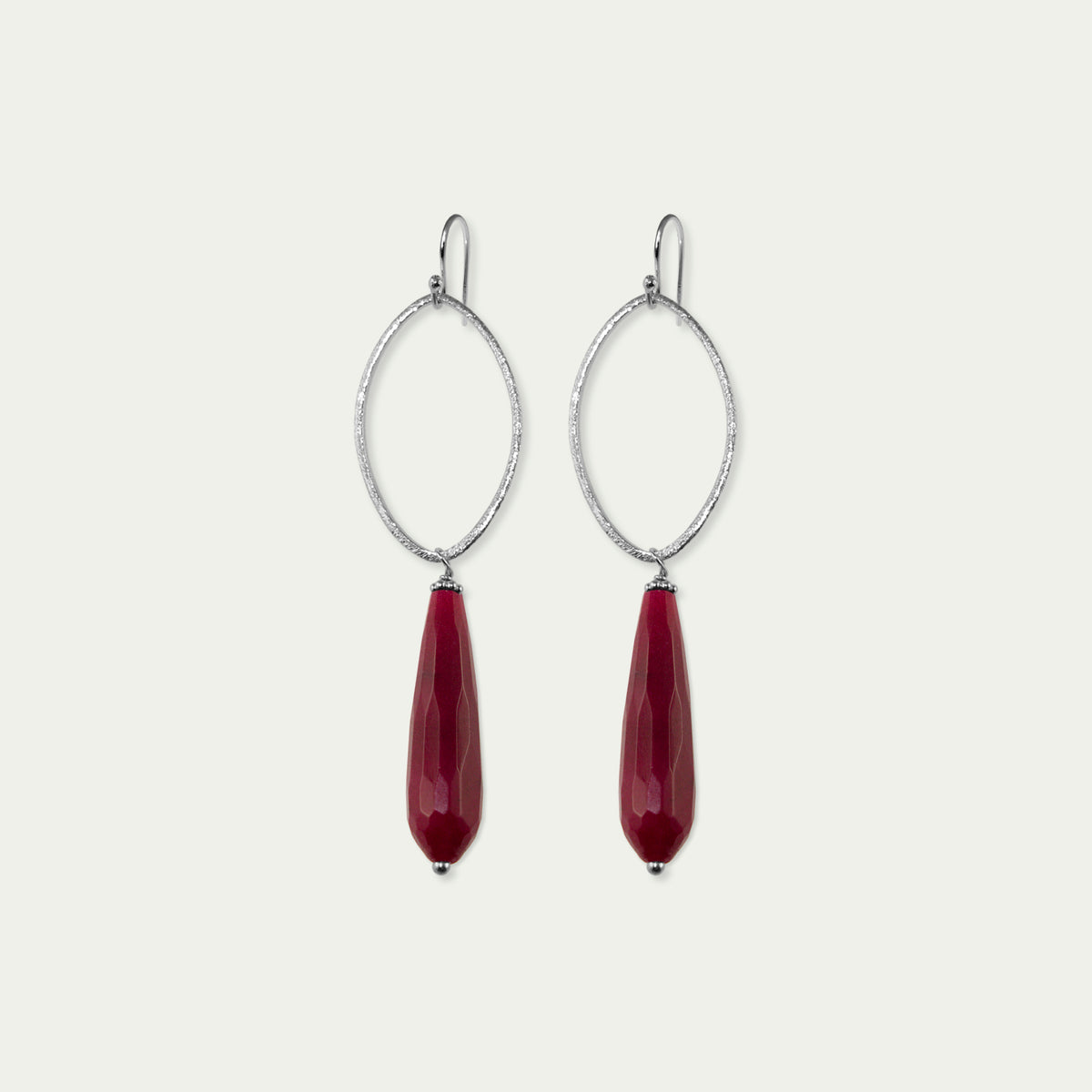 Ohrhänger Blatt mit Edelsteintropfen – 925 Sterling Silber | Sucre Fine Jewelry