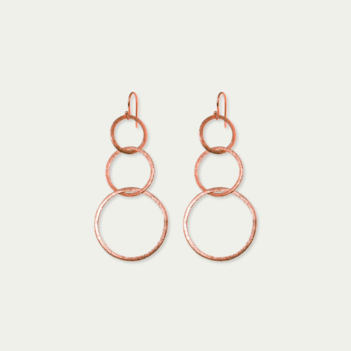 Ohrhänger Circles – 925 Sterling Silber 18K Roségold vergoldet | Sucre Fine Jewelry