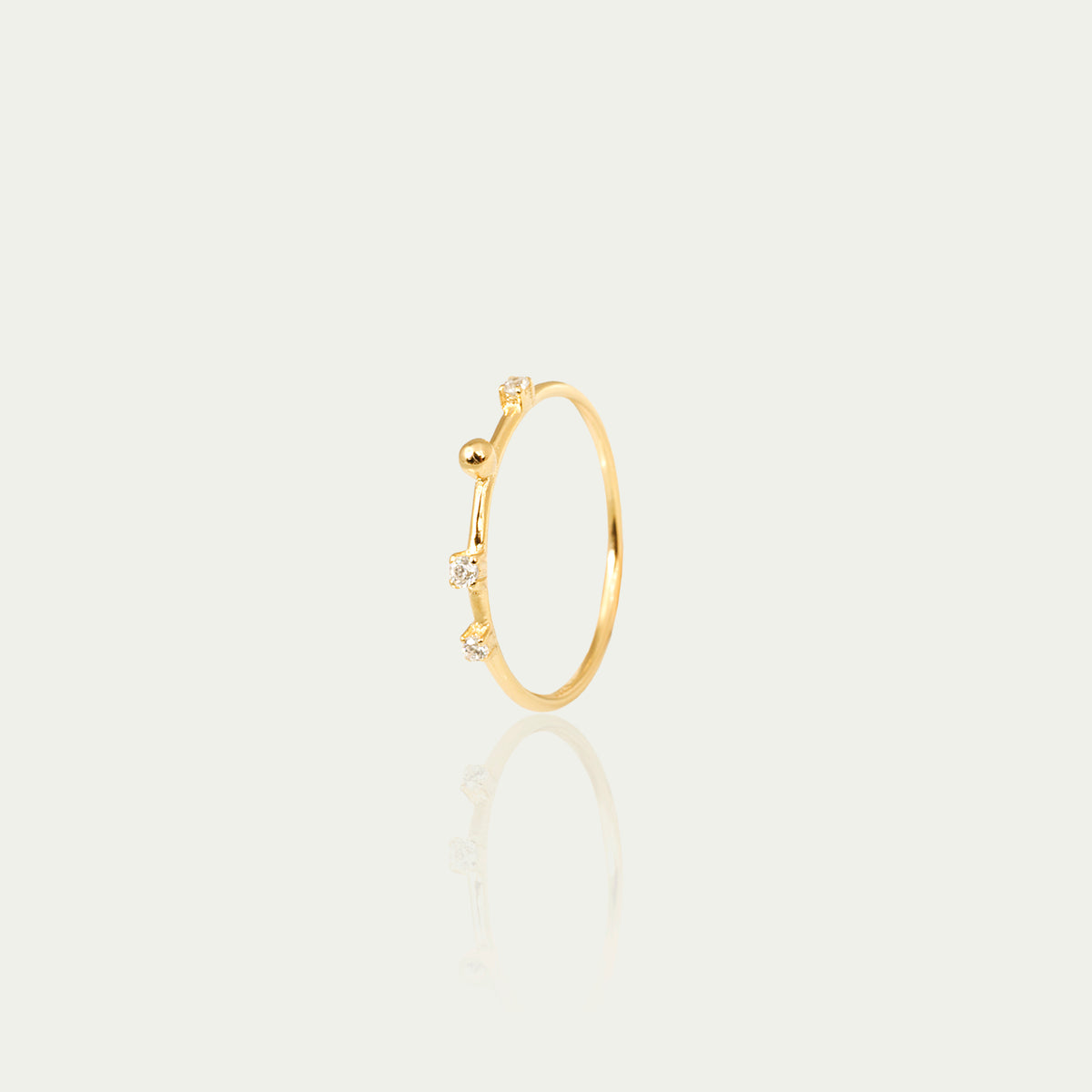 Ring Bubble & Pure – 925 Sterling Silber 18K Gelbgold vergoldet | Sucre Fine Jewelry