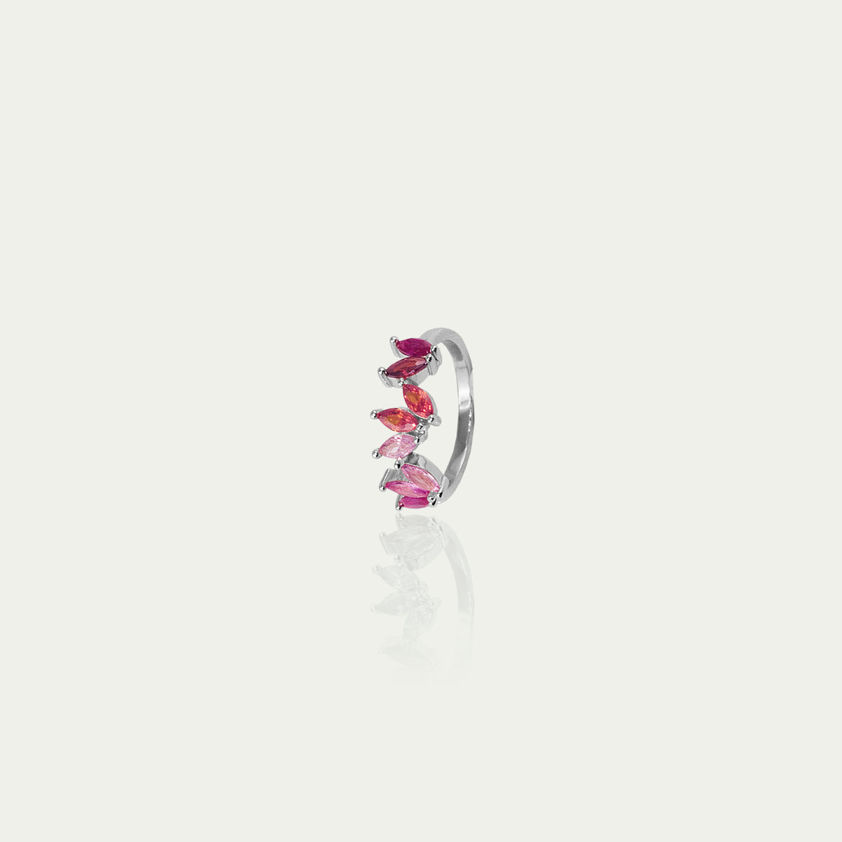 Ring Colorfull Flower Rottöne – 925 Sterling Silber | Sucre Fine Jewelry