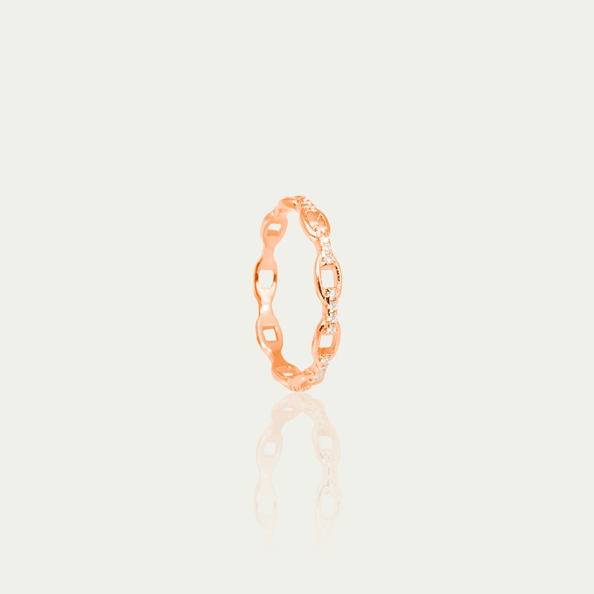 Ring Shiny Chain – 925 Sterling Silber 18K Roségold vergoldet | Sucre Fine Jewelry