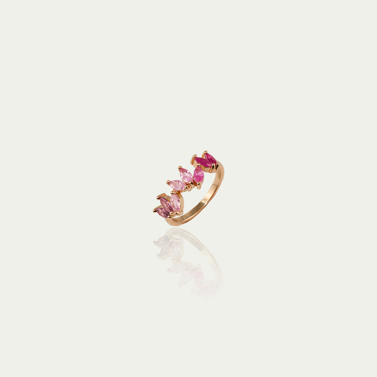 Ring Colorfull Flower Rosatöne – 925 Sterling Silber 18K Roségold vergoldet | Sucre Fine Jewelry