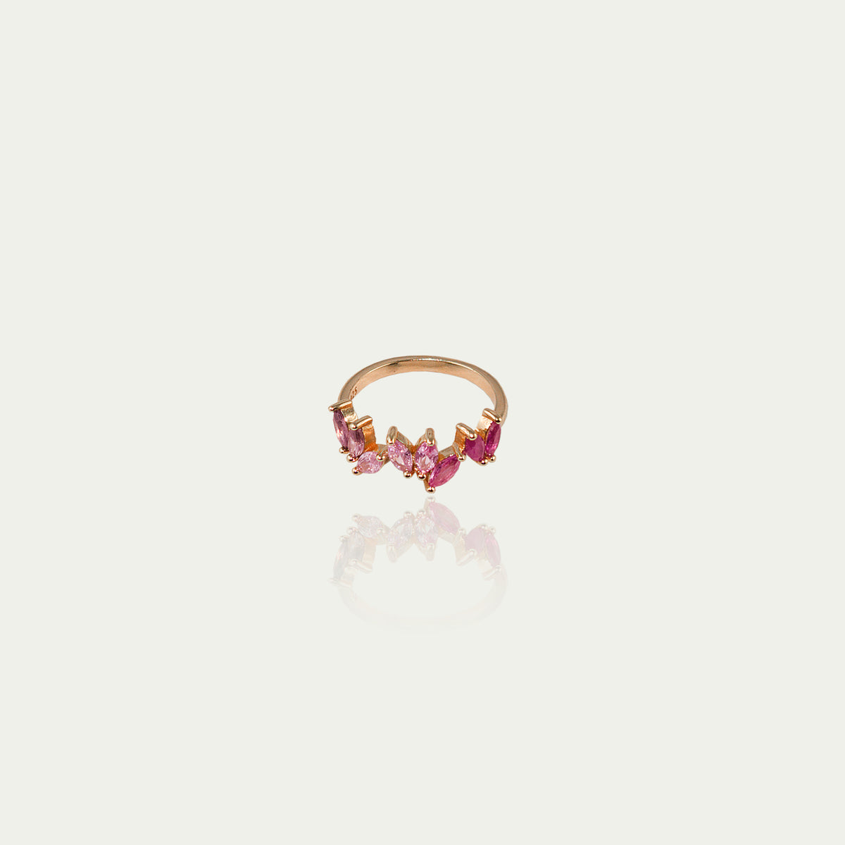 Ring Colorfull Flower Rosatöne – 925 Sterling Silber 18K Roségold vergoldet | Sucre Fine Jewelry