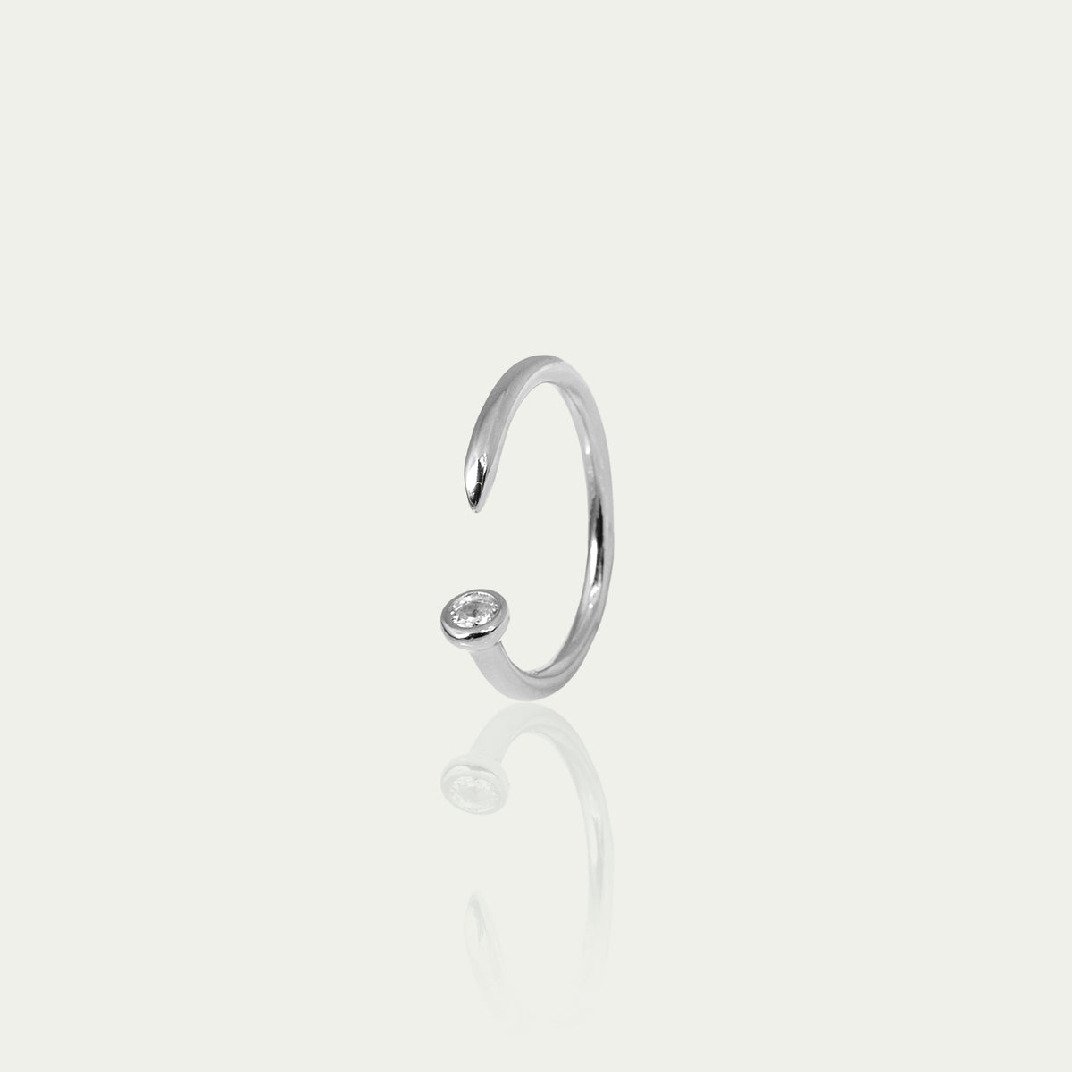 Ring Open Nail mit Zirkonia – 925 Sterling Silber | Sucre Fine Jewelry