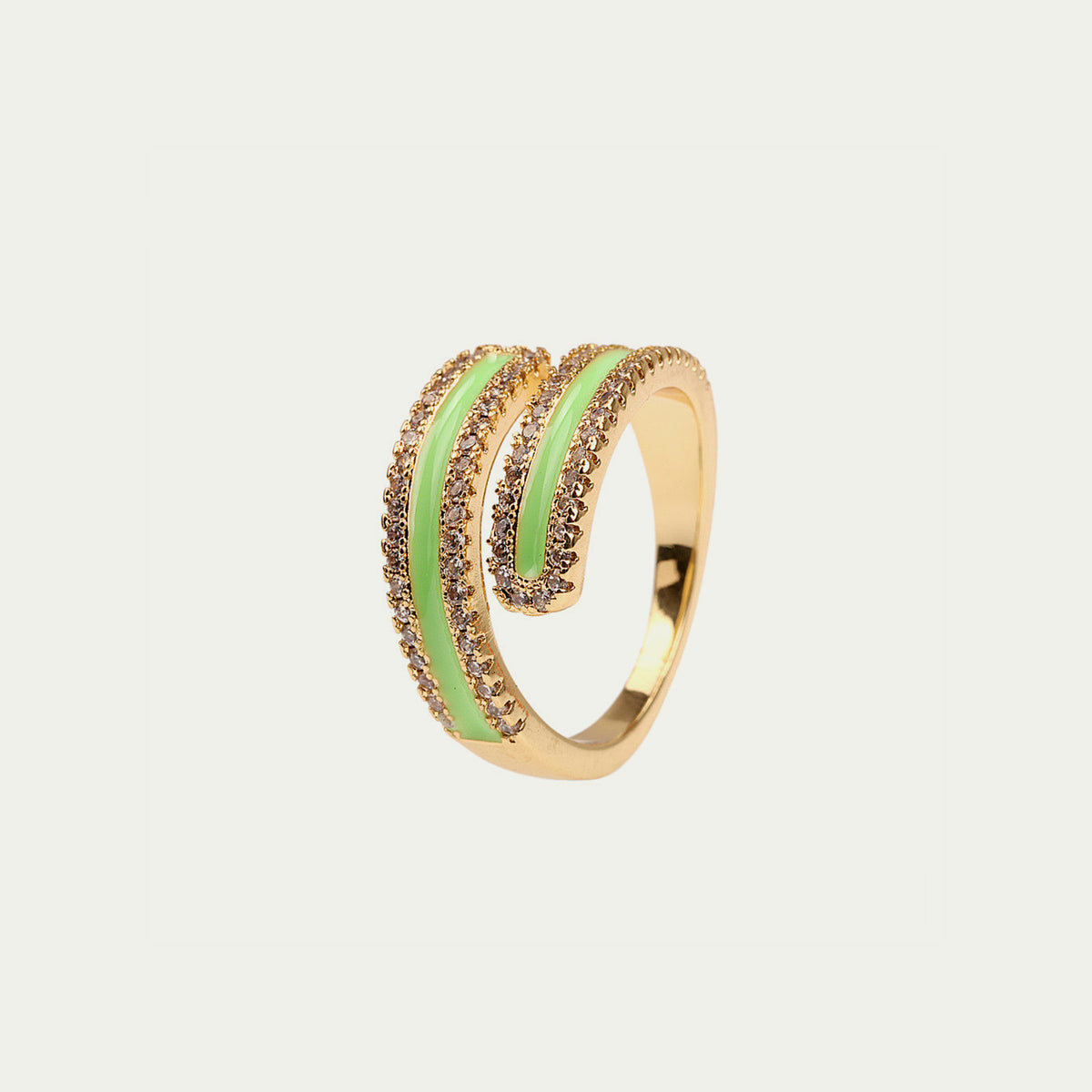 Ring emailliert mit mehreren Zirkoniasteinen | Sucre Fine Jewelry