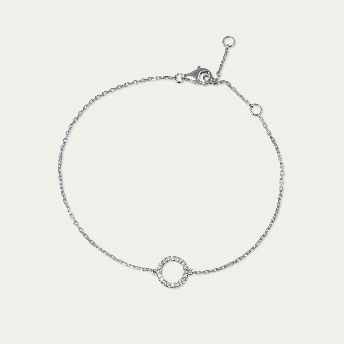 AArmkette Circle mit Diamanten – 18K Weißgold | Sucre Fine Jewelry