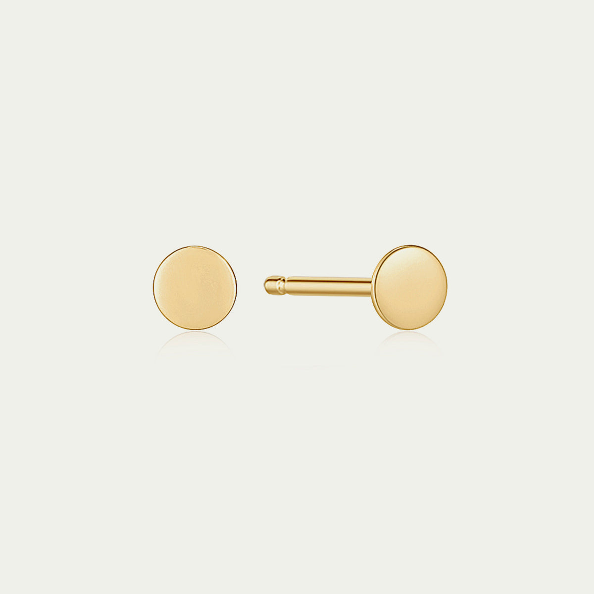 Ohrstecker Mini Disc – 14K Gelbgold | Sucre Fine Jewelry