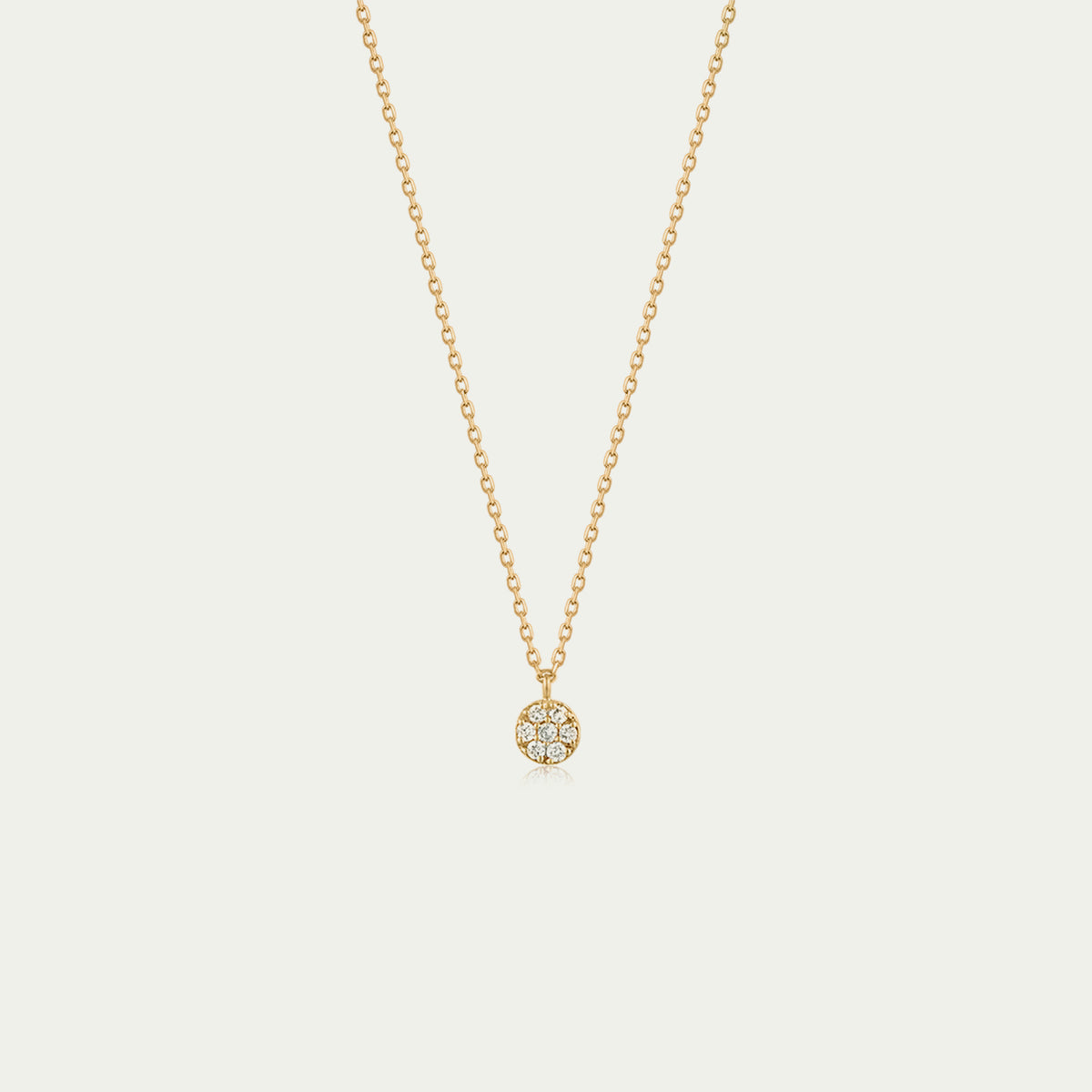 Halskette Mini Pavé mit Diamanten – 14K Gelbgold | Sucre Fine Jewelry