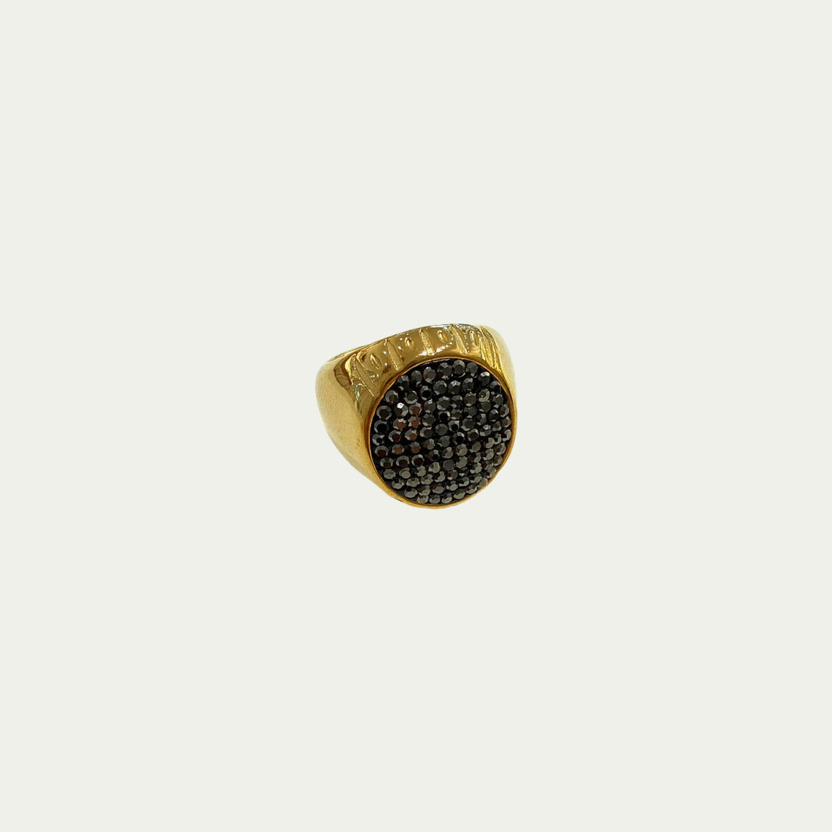Statement-Ring Black Stones – Edelstahl vergoldet | Sucre Fine Jewelry