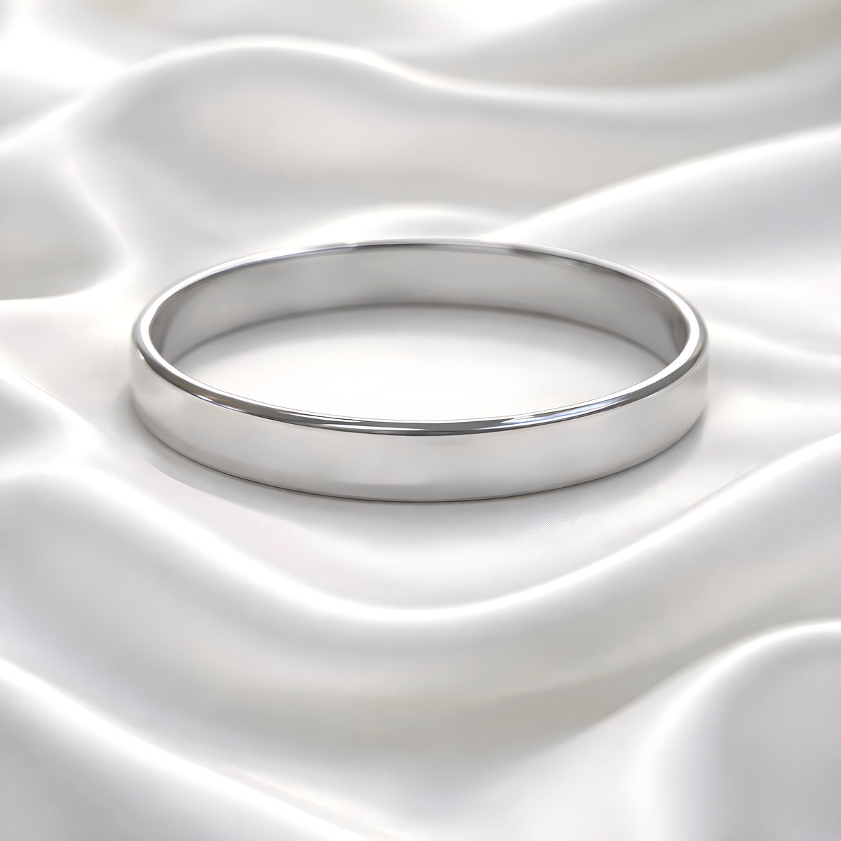 Klassisch-Zeitloser Armreif 8mm – Edelstahl silber | Sucre Fine Jewelry