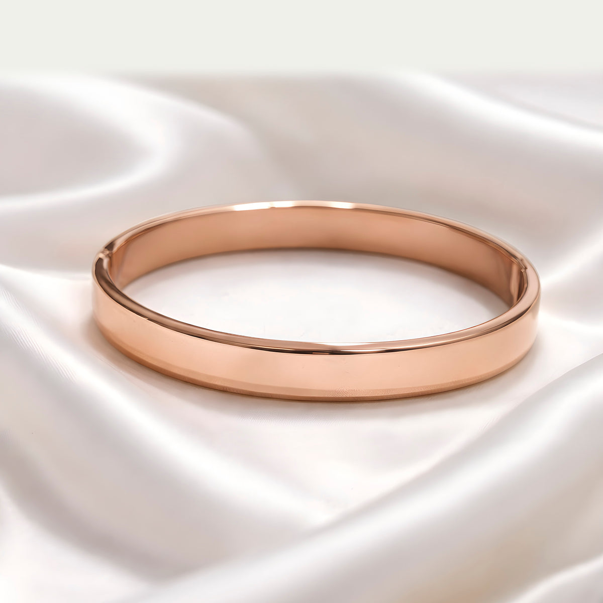 Klassisch-Zeitloser Armreif 8mm – Edelstahl Roségold vergoldet | Sucre Fine Jewelry