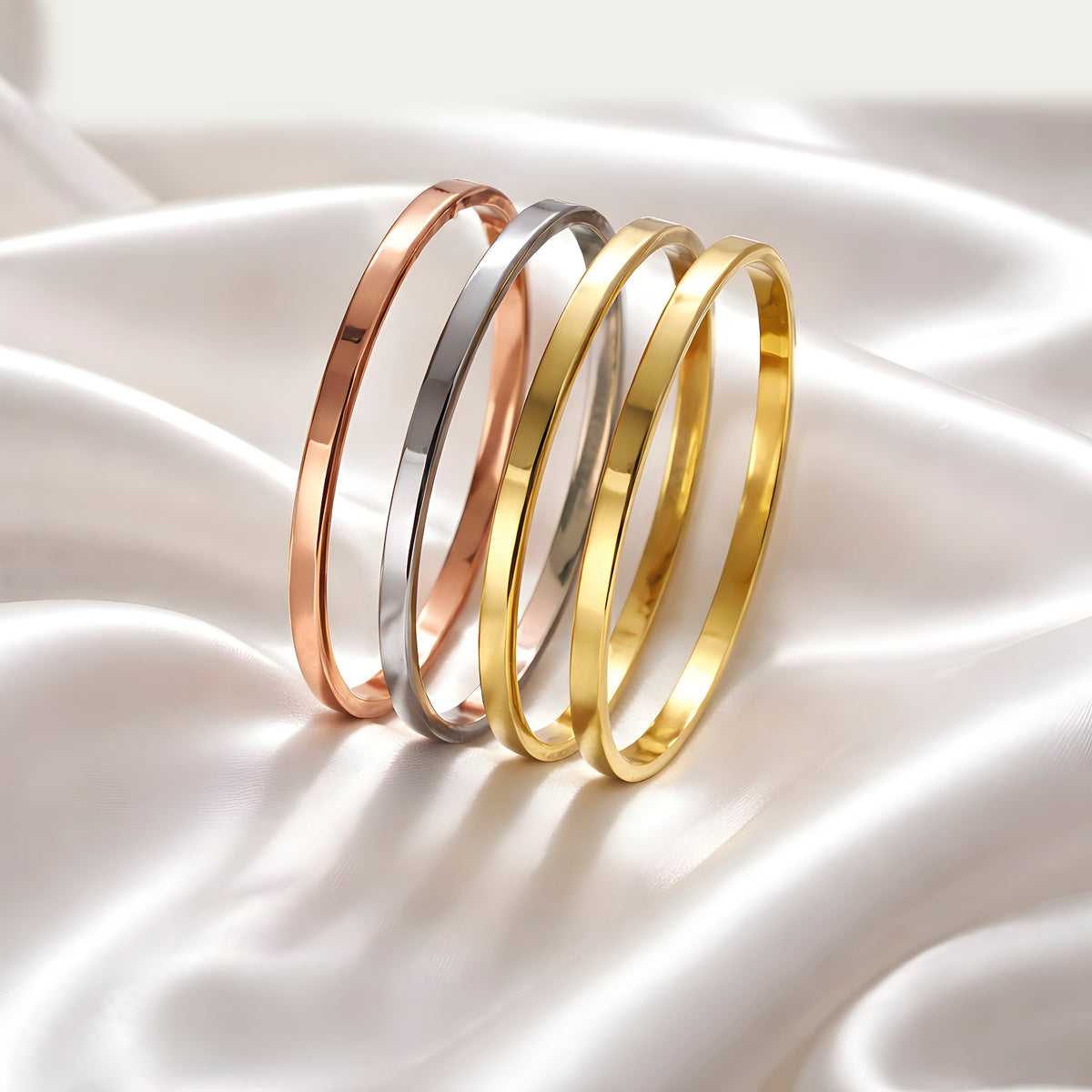 Klassisch-Zeitloser Armreif – Edelstahl Roségold vergoldet | Sucre Fine Jewelry
