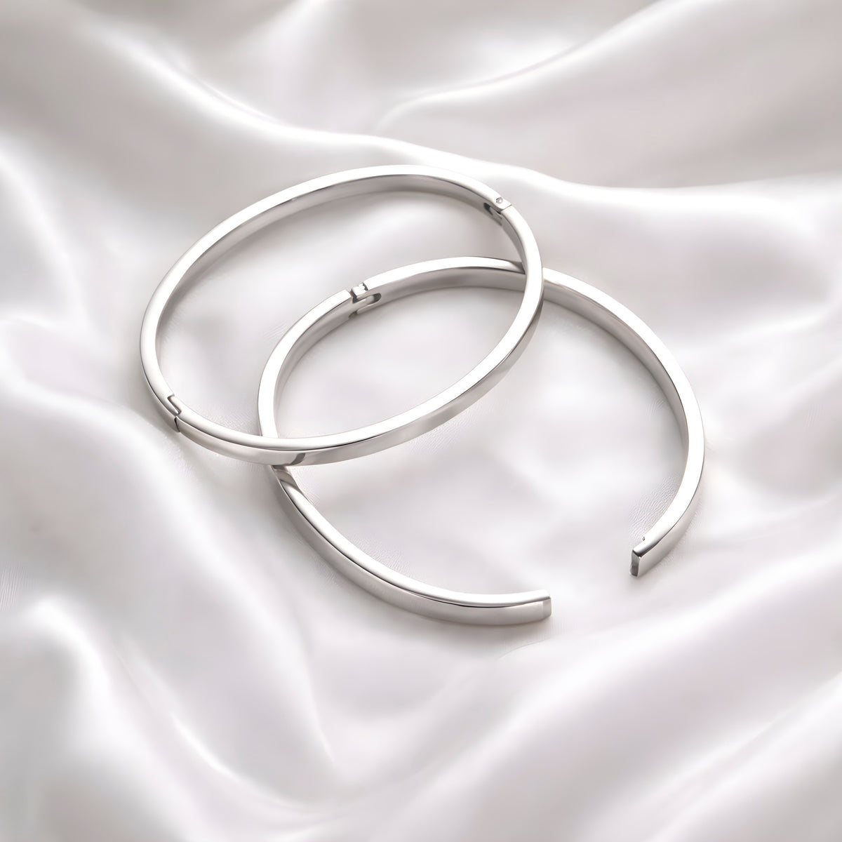 Klassisch-Zeitloser Armreif – Edelstahl silber | Sucre Fine Jewelry
