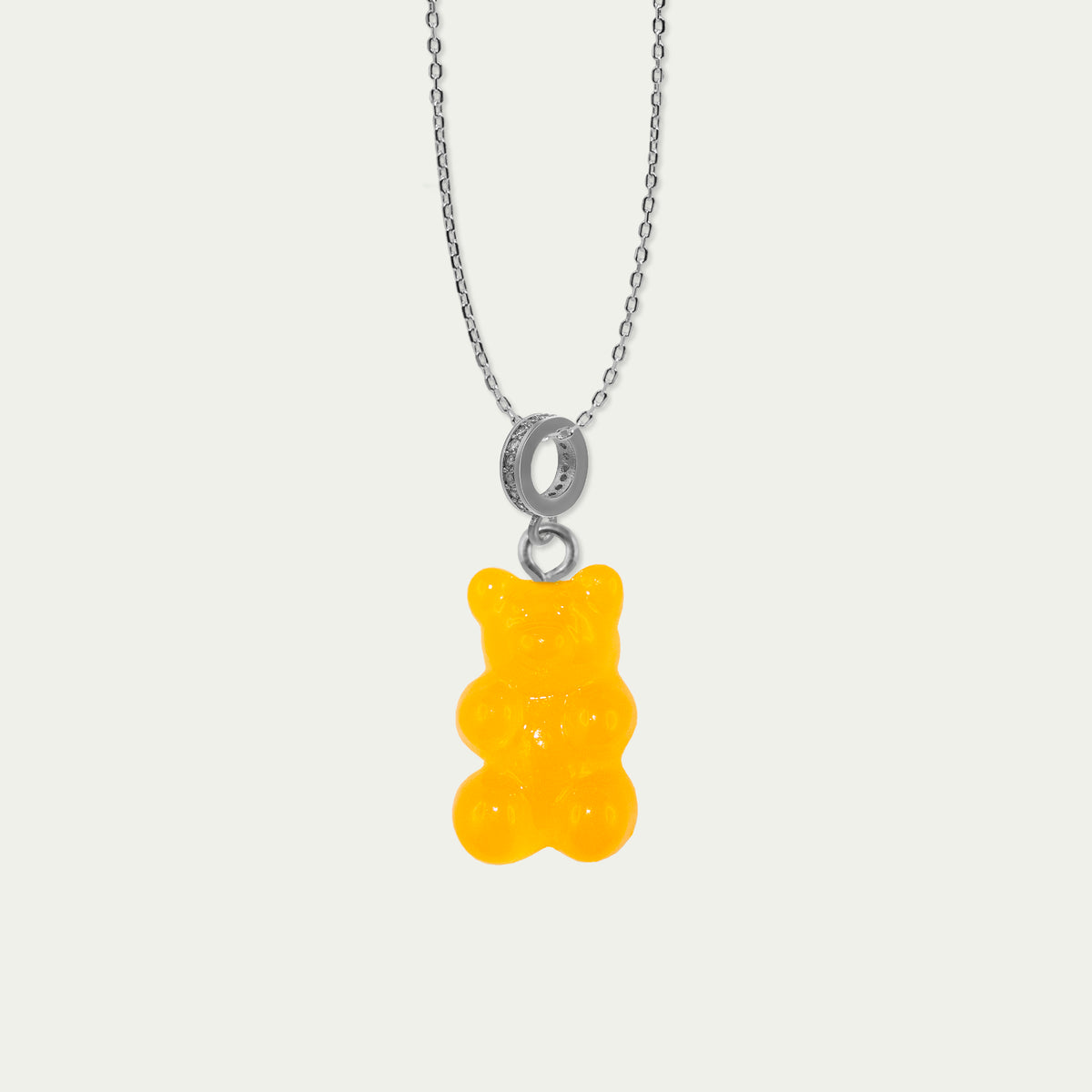 Halskette Happy Bear Orange – Edelstahl wasserfest | Sucre Fine Jewelry